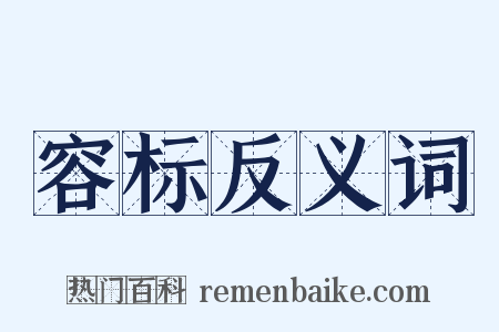 容标反义词是什么意思的图片